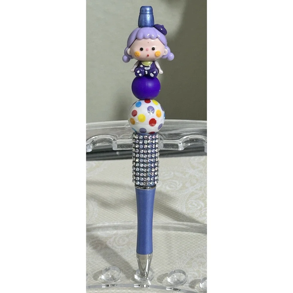 Custom Pen Purple Mini Kawaii AMLLS VuuYoo Doll Beaded Acrylic Handmade